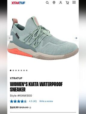 Xtratuf Women's Kiata Waterproof Sneaker - Seafoam/Coral